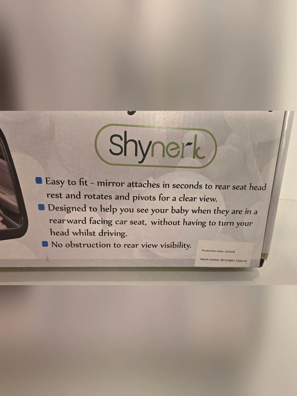 Shynerk Baby Safety Car Mirror Adjustable Back Seat Child Design Easy Fit NEW